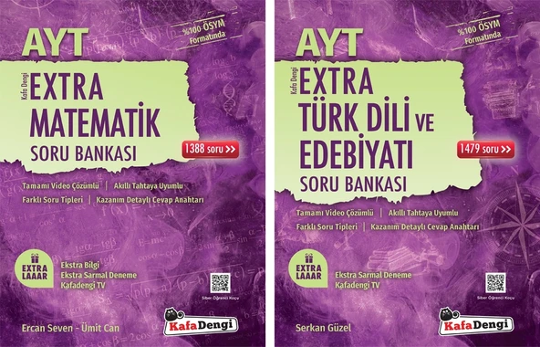 Kafadengi 2025 Ayt Matmeatik + Edebiyat Extra Soru Bankası Seti 2 Kitap ürün görseli 1