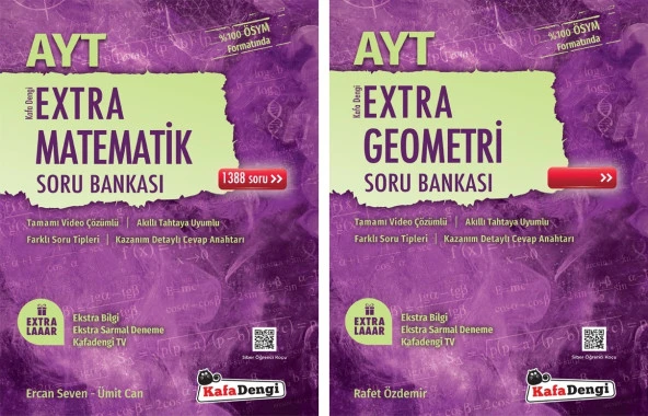 Kafadengi 2025 Ayt Matmeatik + Geometri Extra Soru Bankası Seti 2 Kitap ürün görseli 1