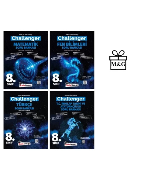 LGS 8.Sınıf Challenger Matematik Fen Bilimleri Türkçe ve İnkılap Soru Bankası ürün görseli 1