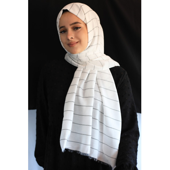 Organik Pamuk Şal Beyaz ürün görseli 1