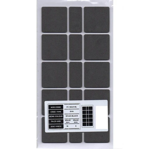 Mobilya Altı Zemin Koruyucu Eva 40*40mm ürün görseli 1
