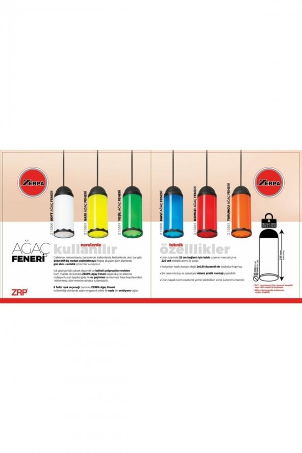 Zerpa Sarı Ağaç Feneri Z 13301 ürün görseli 1
