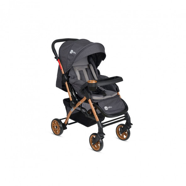 4 Baby Active Gold Çift Yönlü Bebek Arabası Antrasit ürün görseli 1