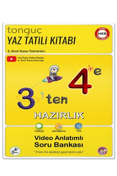3ten 4e Hazırlık Kitabı - 3. Sınıf Konu Tekrarları - Tonguç Yayınları ürün görseli 1