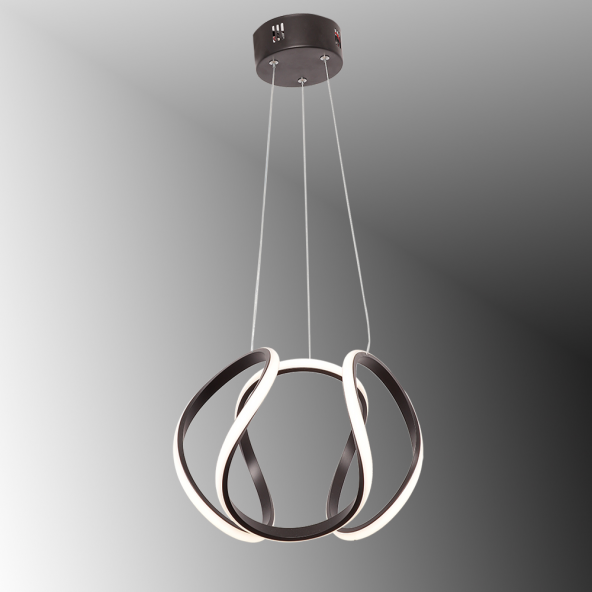 TT Aydınlatma TT306-35-SY  Kavis Modeli Mat Siyah Led Avize ürün görseli 1