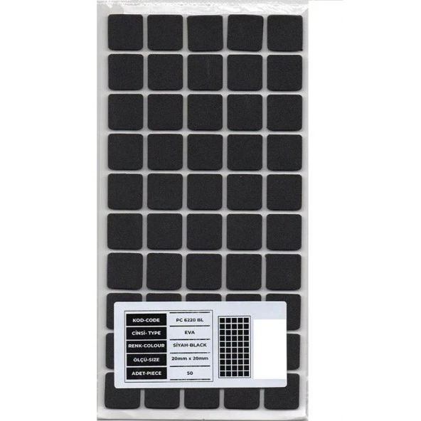 Mobilya Altı Kaydırmaz Eva 20*20mm ürün görseli 1