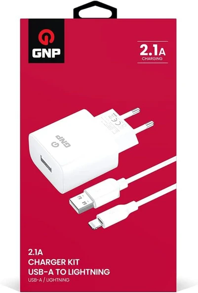GNP 2.1mah iPhone Lightning Kablo Ve Şarj Cihazı (GENPA Garantili) ürün görseli 1