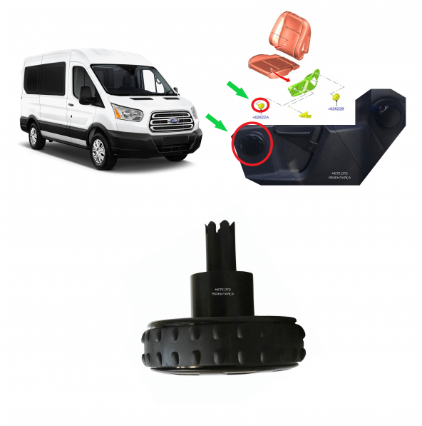 Ford Transit Koltuk Alt Minder Ayar Makarası 20142022 Orijinal ürün görseli 1