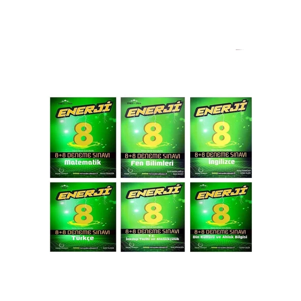 Palme Yayıncılık 8. Sınıf Enerji 8 + 8 Tüm Dersler Deneme Seti 6 Kitap ürün görseli 1