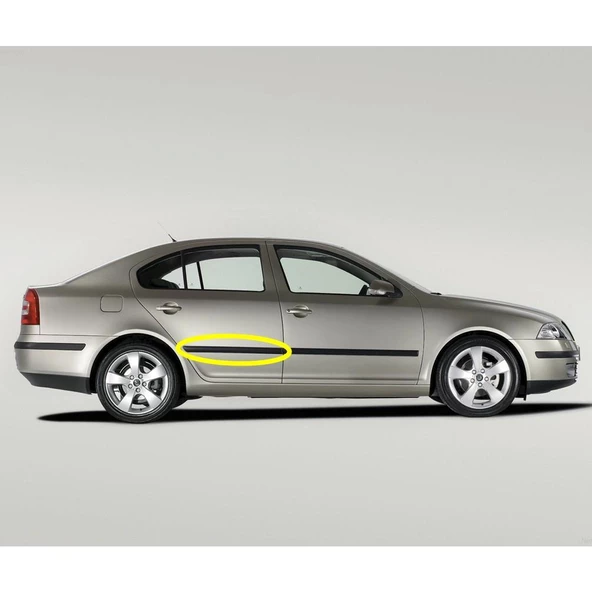 Skoda Octavia 2 A5 2005-2008 Sağ Arka Kapı Koruma Çıtası 1Z0853754C ürün görseli 1