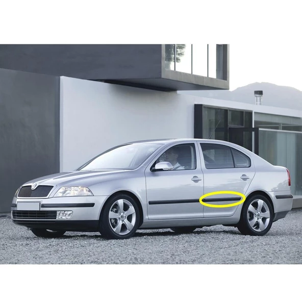 Skoda Octavia 2 A5 2005-2008 Sol Arka Kapı Koruma Çıtası 1Z0853753C ürün görseli 1