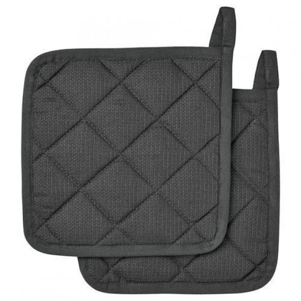 Fırın Tutacak 2 Adet Gri Renk MeridyenDukkan 21x21 Cm 2 Adet Keçeli Polyester ürün görseli 1