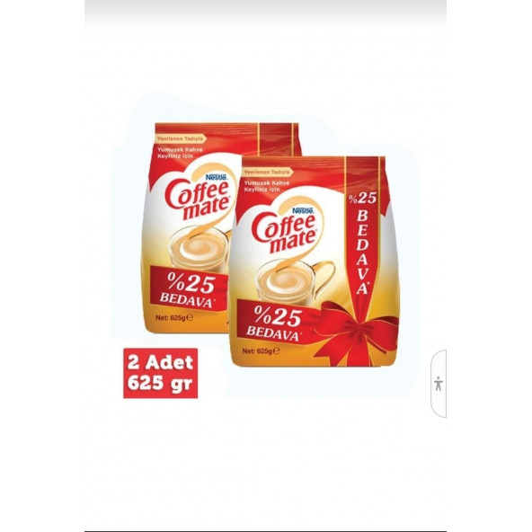 Nestle Coffee Mate 625 gr X 2 adet ürün görseli 1