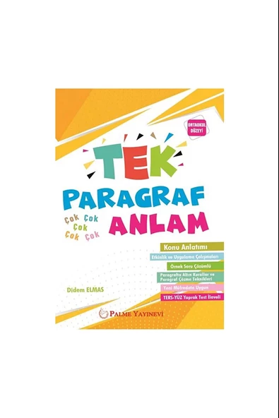 Palme Yayıncılık 8. Sınıf Tek Paragraf Çok Anlam Tersyüz ürün görseli 1