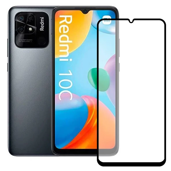 Bufalo Xiaomi Redmi 10C / Poco C40 Ekran Koruyucu 9D Temperli Cam ürün görseli 1