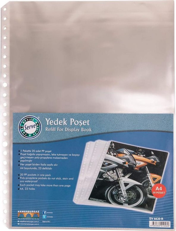 SERVE SUNUM DOSYASI  YEDEK 20 LI (6620-R) ürün görseli 1