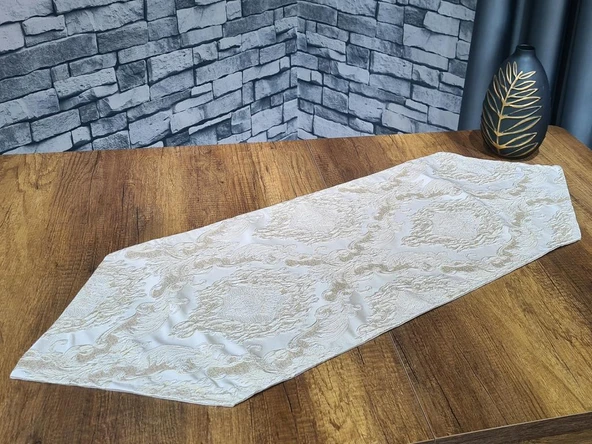 Çeyiz Diyarı Mina Lüx Runner Krem ürün görseli 1