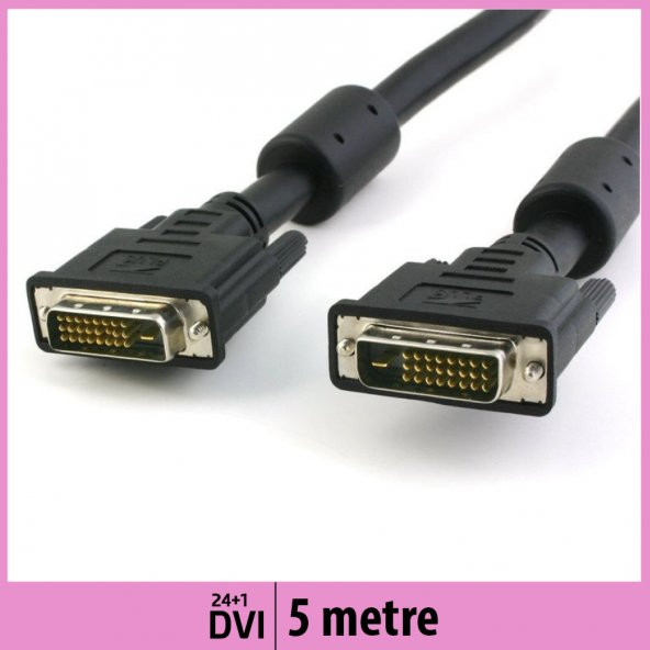 Dvi To Dvi 24+1 Kablo 5 Metre Dvi Monitör Kablosu ürün görseli 1