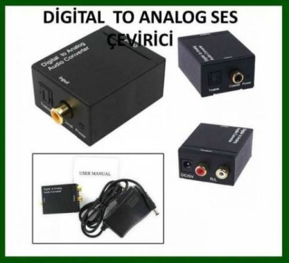 Digital Dijital To Analog Sterero Rca Ses Çevirici Toslink Sinema ürün görseli 1