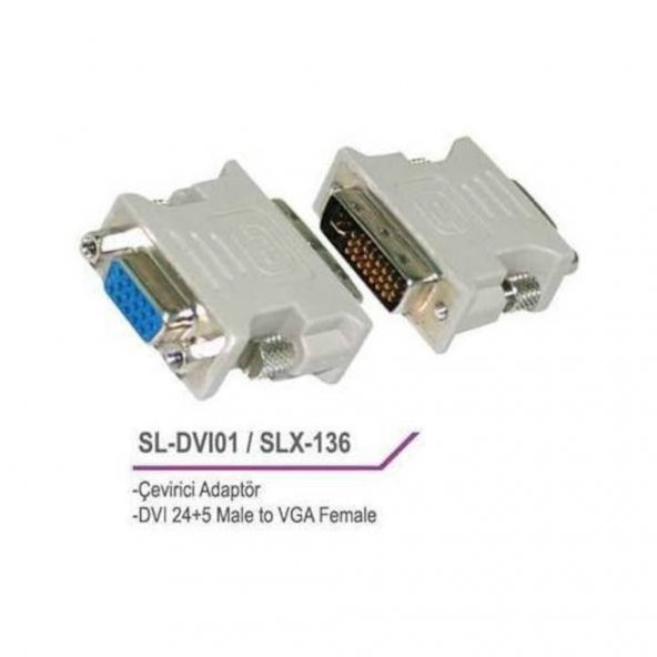 Turbosepet Dvi Erkek To Vga Dişi 24+5 Dönüştürücü Çevirici Adaptör Aparat 552903406 ürün görseli 1
