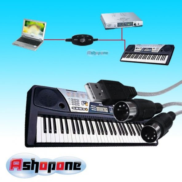 Usb Midi Kablo Org Adaptör Keyboard Adapter 2M (552903400) ürün görseli 1