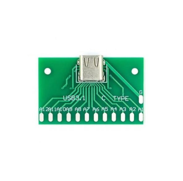 Type C Usb 3 1 Dişi Adaptör Konnektör Bağlantı Port 40X25 MM 24Pin ürün görseli 1