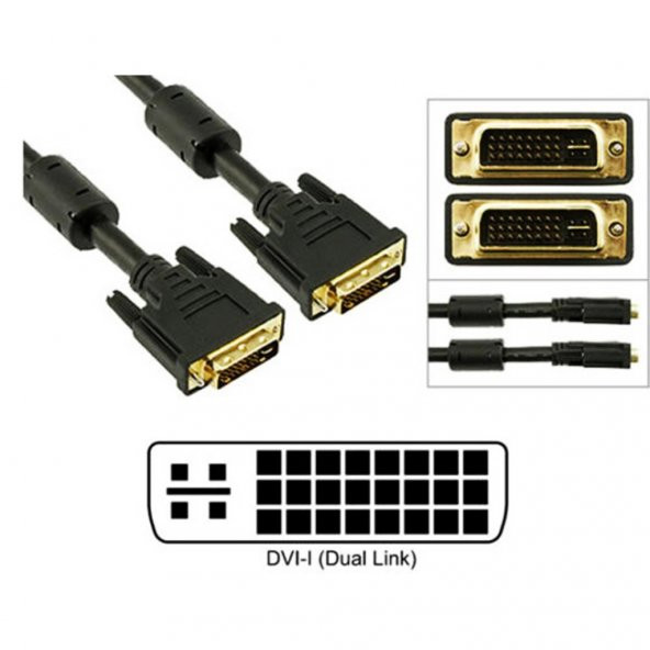 Dvi To Dvi Çift Filtreli 24+5 Kablo Ara Bağlanti Dvi-I 5 Metre ürün görseli 1