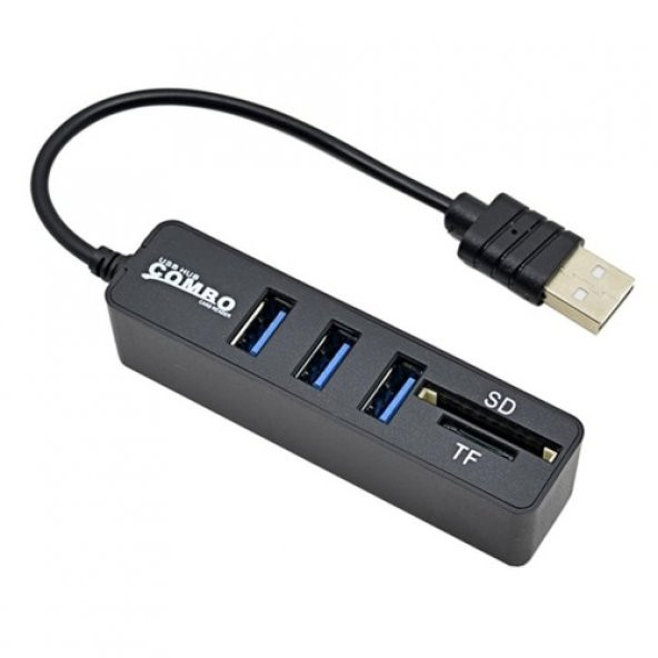Usb 2.0 3 Port Çoklayıcı Çoğaltıcı Hub 2In1 Combo Sd Tf Çevirici (552902290) ürün görseli 1