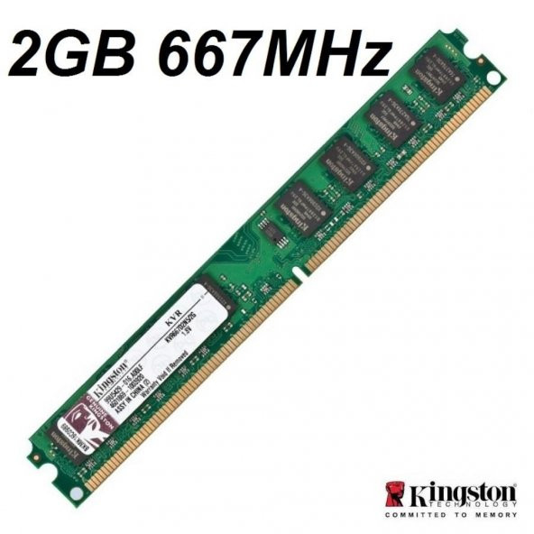 Kingston 2Gb Ddr2 667 Mhz Ram Masaüstü Pc Ram Faturalı Garantili 552902218 ürün görseli 1