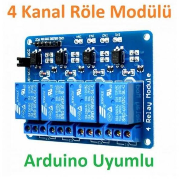 Turbosepet 4 Kanal Röle Kartı 5V Röle 4Lü Dört Kanal Arduino Röle Modülü 552901854 ürün görseli 1