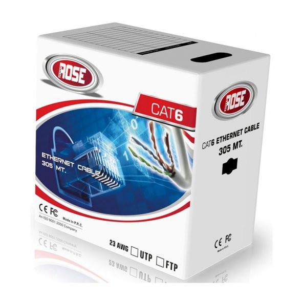 305M Cat6 Kablo 23 Awg Kar Beyazı Cat 6E Hızlı Internet Kablosu ürün görseli 1