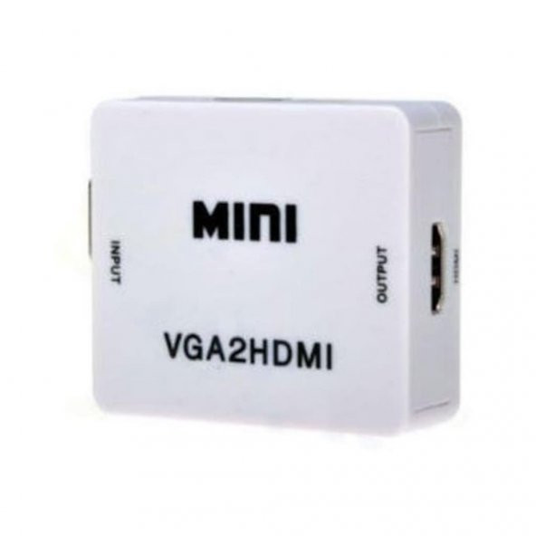 Turbosepet Vga To Hdmi Çevirici Dönüştürücü Projeksiyon Aktarma + Ses ürün görseli 1