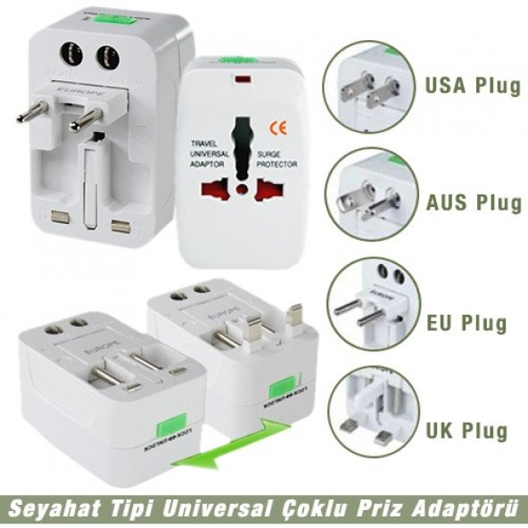 Unıversal Fiş Priz Çevirici Adaptör Dönüştürücü ürün görseli 1