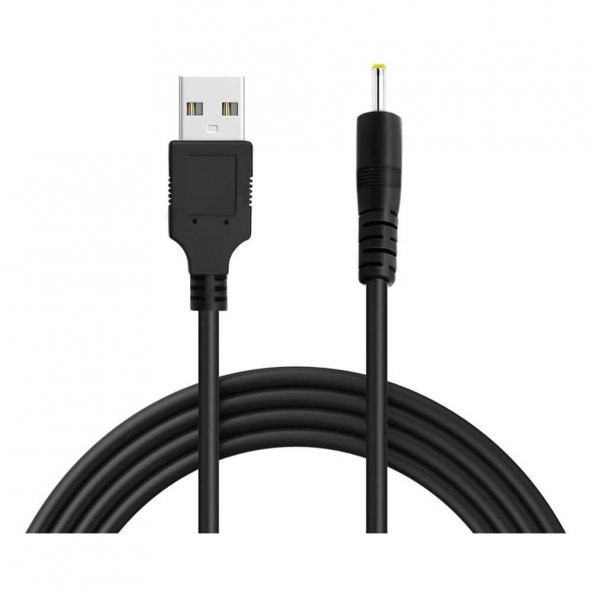 Ince Sarı Uçlu Usb Tablet Şarj Kablosu - Dc 2.5*0.7Mm ürün görseli 1