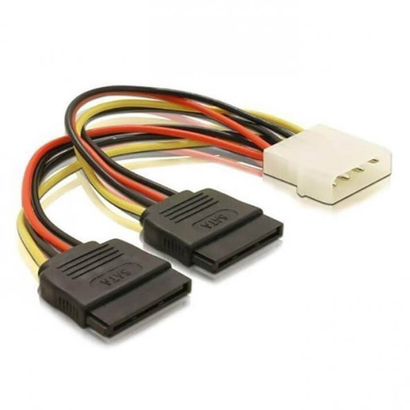 Sata Power Kablosu 2 Li 15Cm Çoklayıcı Güçlendirilmiş Bakır Kablo ürün görseli 1