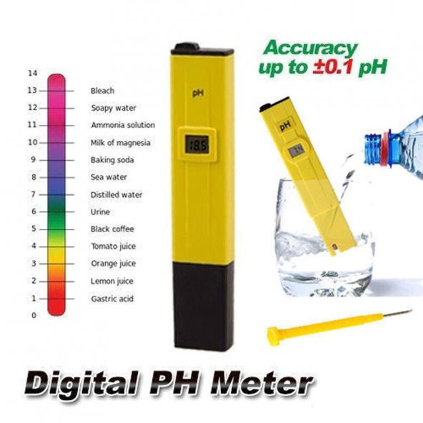 Ph Su Asit Kalite Ölçüm Ölçer Test Aleti Metre - 2 Adet Kalibrasyon ürün görseli 1