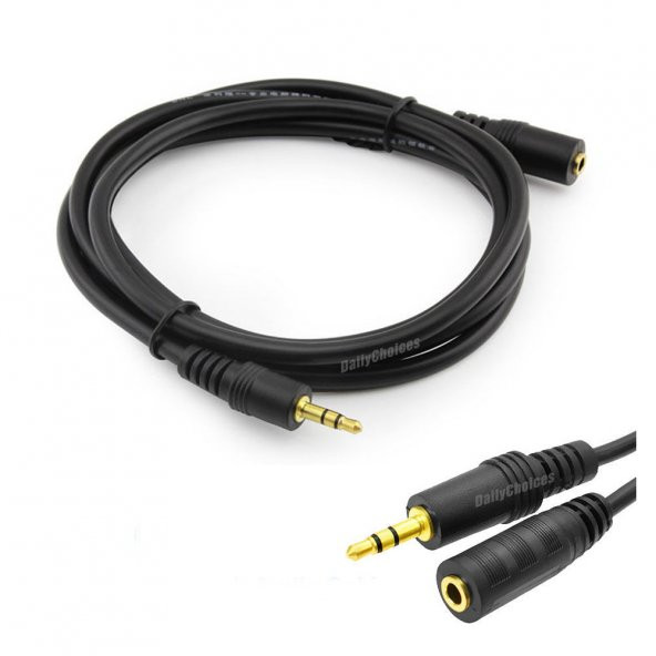1M Kulaklık Ses Hoparlör Uzatma Kablosu 3.5Mm Stereo - 1 Metre ürün görseli 1