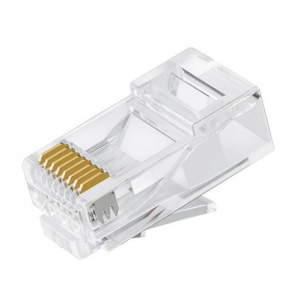 Rj45 Cat6 Altın Uçlu Jack Konnektör 10 Adet ürün görseli 1