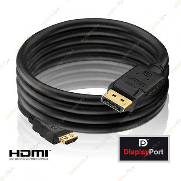 3M Metre Displayport To Hdmi Kablo - Ses Görüntü Çevirici Kablo ürün görseli 1