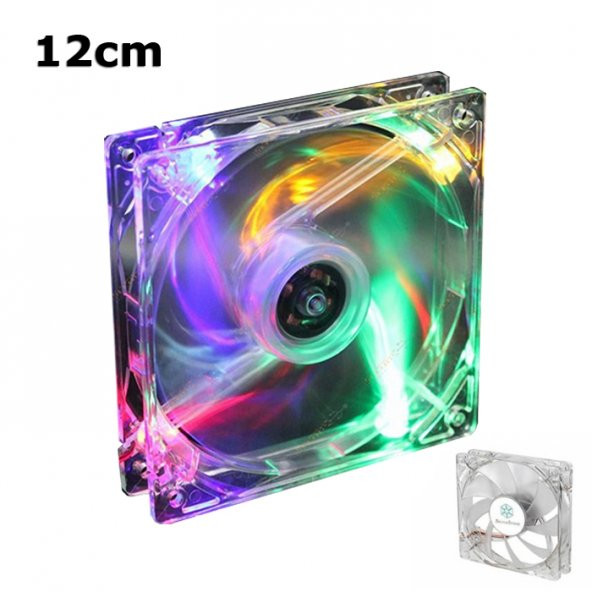 12Cm Kasa Fanı 4 Renk Sessiz Işıklı Ledli Fan ürün görseli 1