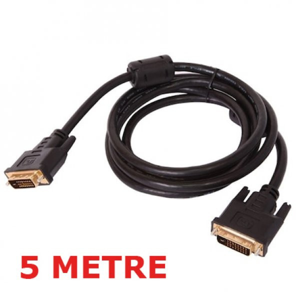5M Metre Dvi Dvi Kablo - 24+1 Dvi To Dvi Kablo Altın Uç ürün görseli 1