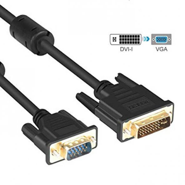 5M 24+5 Dvi To Vga Kablo - Çift Filitreli ürün görseli 1