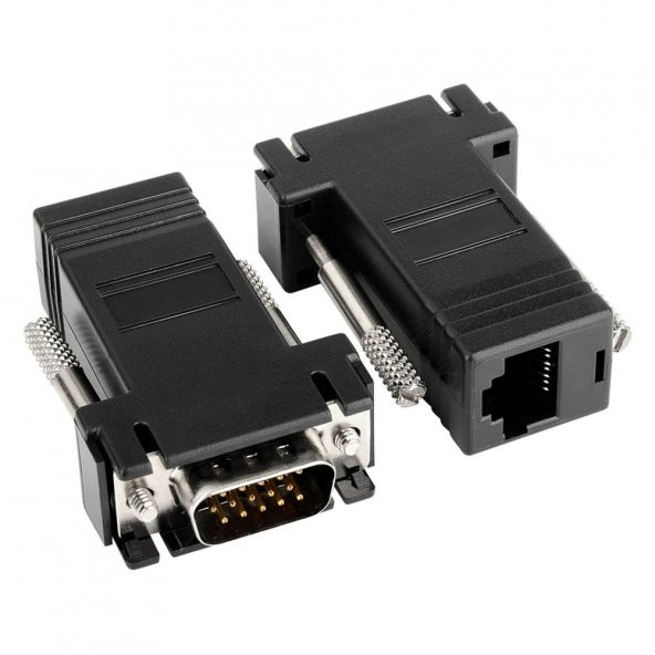 Vga Extender Male To Lan Cat5 Cat5E Rj45 Female 2 Adet ürün görseli 1
