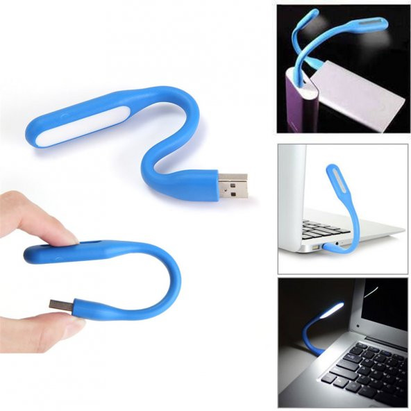 Usb Led Lamba Katlanabilir Pc Laptop Klavye Aydınlatma Mavi - Resim 2