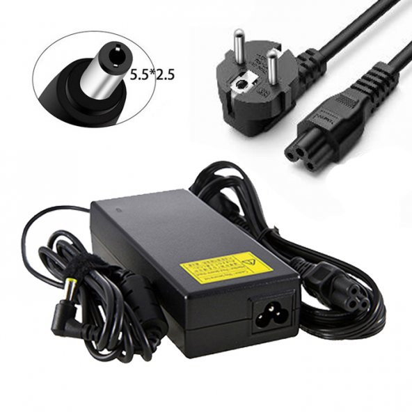 Koodmax Asus Toshiba Casper Lenovo Notebook Adaptör 19V 4.74A 5.5x2.5 90W ürün görseli 1