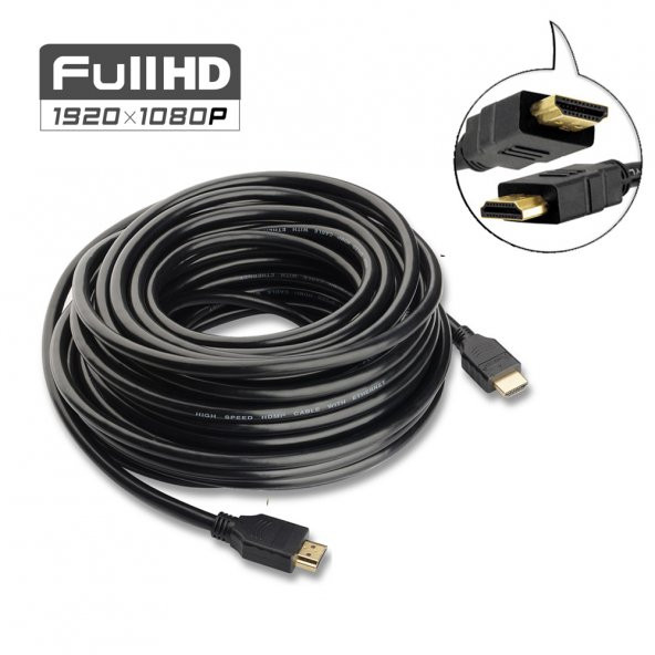 20M Metre Hdmi Kablo Tv Ses Görüntü Kablosu Uydu Receiver Full Hd ürün görseli 1