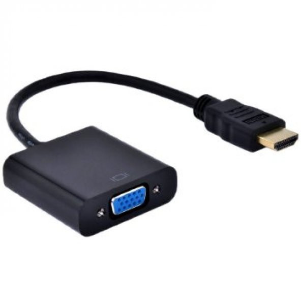Hdmi To Vga Kablo Çevirici Laptop Monitör Tv Projeksiyon Dönüştür ürün görseli 1