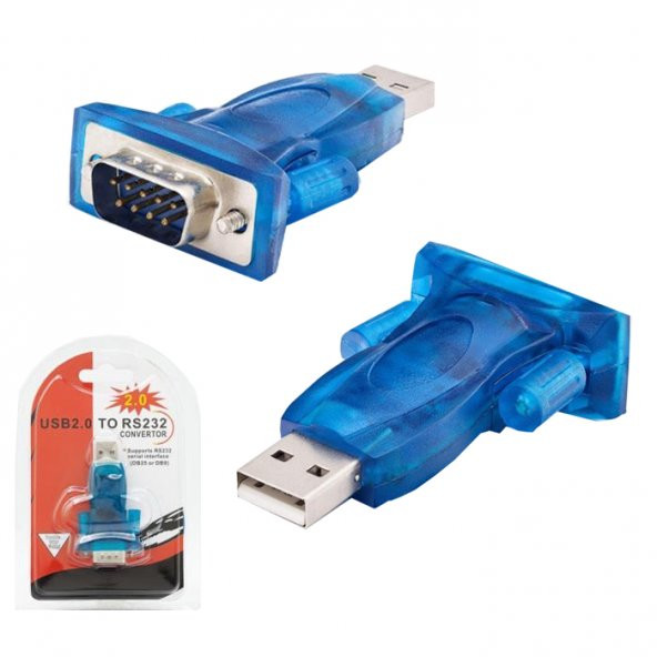 Usb To Rs 232 Erkek Çevirici Adaptör Db9 9 Pin Seri Com ürün görseli 1
