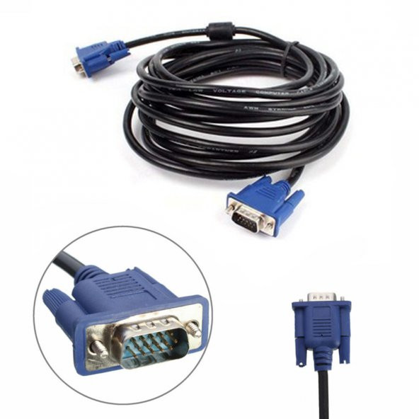 10M Metre Vga Görüntü Kablosu Lcd Projeksiyon - Resim 3