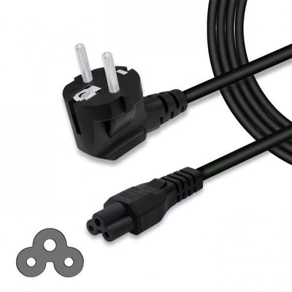 Laptop Adaptör Güç Kablosu Yonca Power Kablosu 1.5 Metre ürün görseli 1